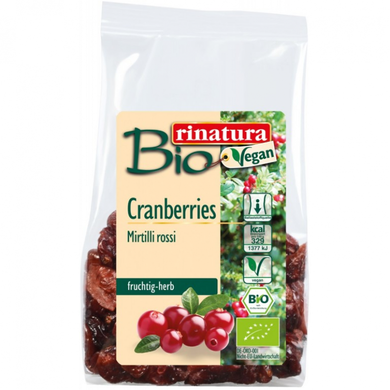 Клюква засахарённая Rinatura органическая, 100 г