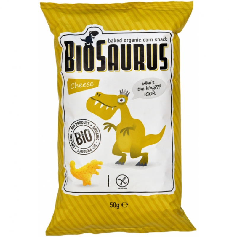 Кукурузные снеки с сыром органические Biosaurus, 50 г