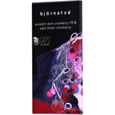 Шоколад чёрный (70%) с клюквой Björnsted органический, 100 г