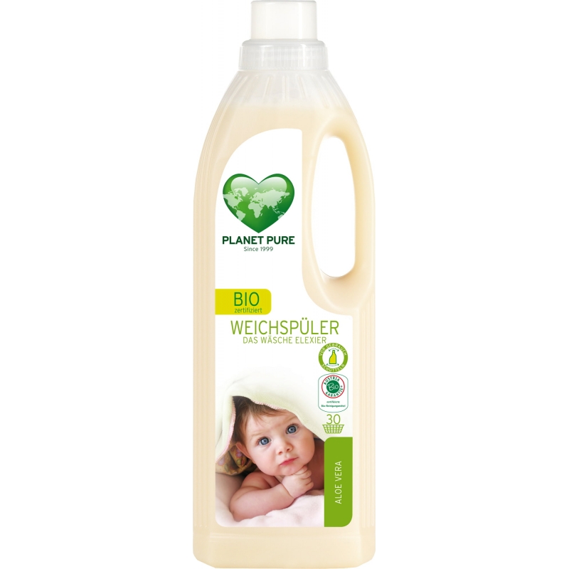 Смягчитель тканей для детского белья "Алоэ вера" Planet Pure органический, 1 л