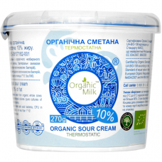 Сметана Organic Milk термостатная органическая жирн. 10%, 270 г